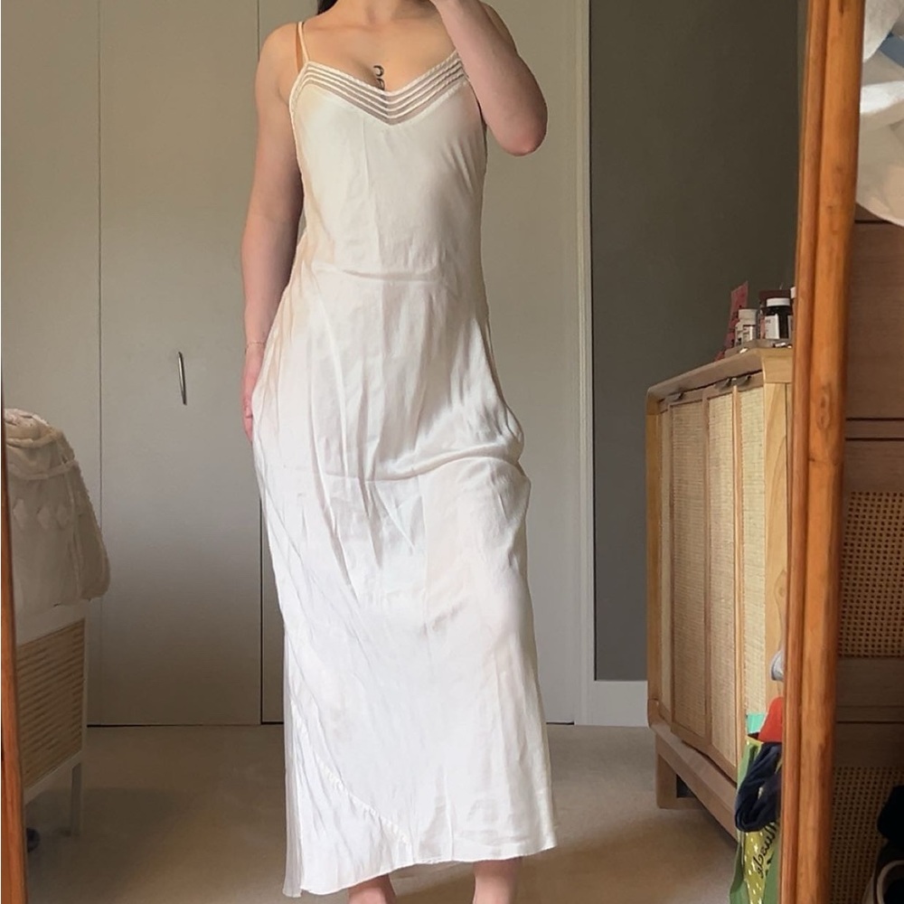 vintage Victoria’s Secret cream maxi slip dress